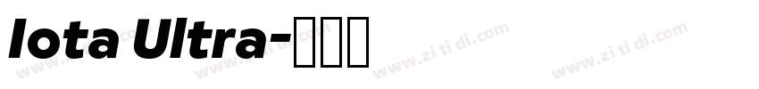 Iota Ultra字体转换
